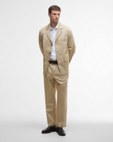 Herringbone Cotton Trousers Sand