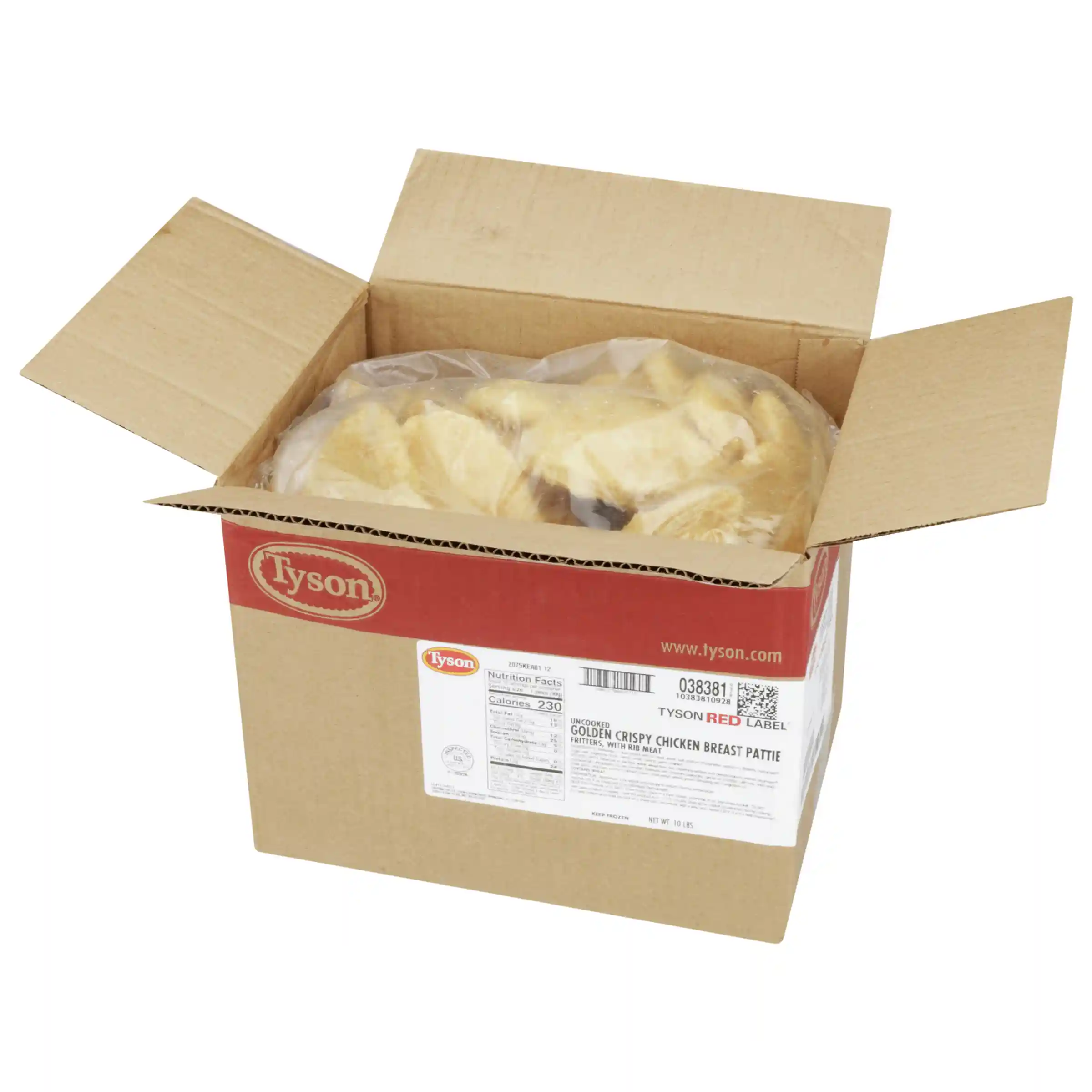 Tyson Red Label® Uncooked Golden Crispy Chicken Breast Pattie Fritters, 3.2 oz. _image_4