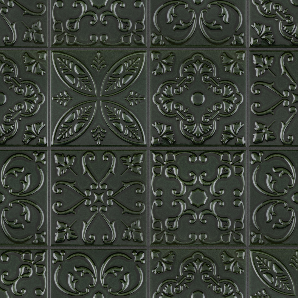 Trend Green 8x8 Square Ceramic Wall Only Digital Pattern