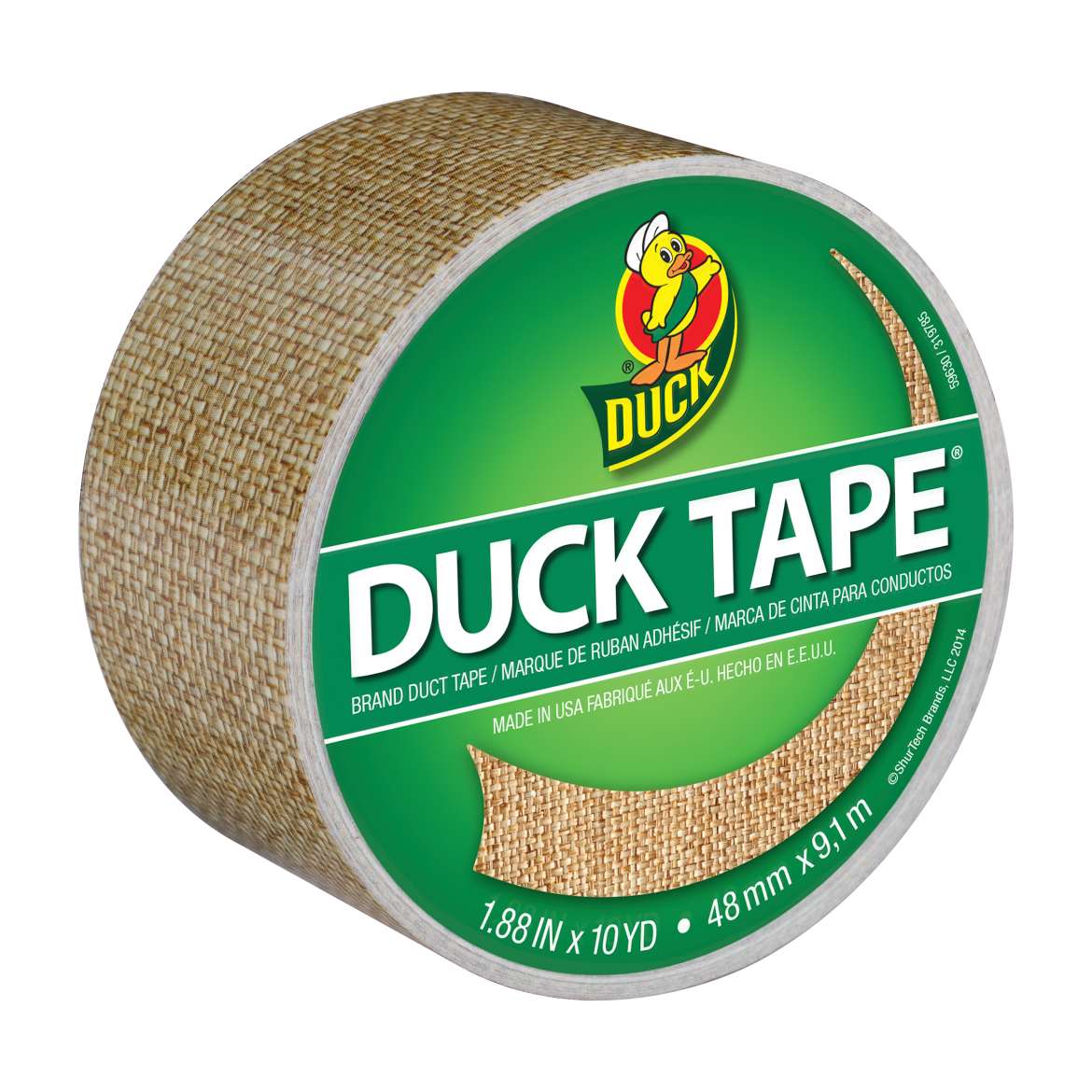 Printed Duck Tape® Brand Duct Tape - Burlap, 1.88 in. x 10 yd. Image