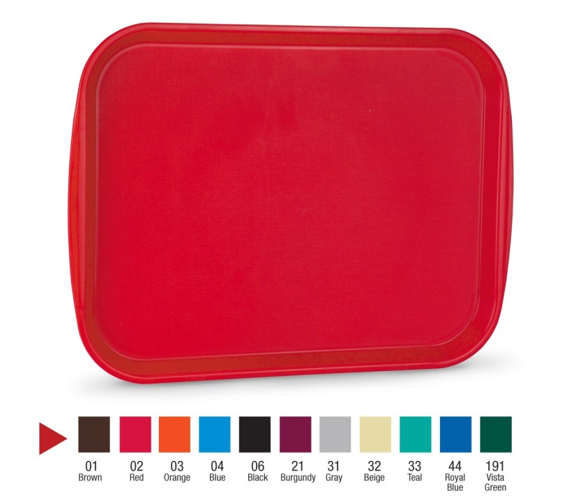 13 7/8" x 18 1/2" Traex® premium plastic fast-food tray in black