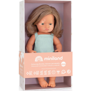 Anatomically Correct 15" Baby Doll, Caucasian Blonde Girl with Vitiligo