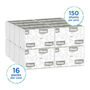 KIM01890, Kimberly Clark, Kleenex, Folded Towel, Multifold, 1 ply, White