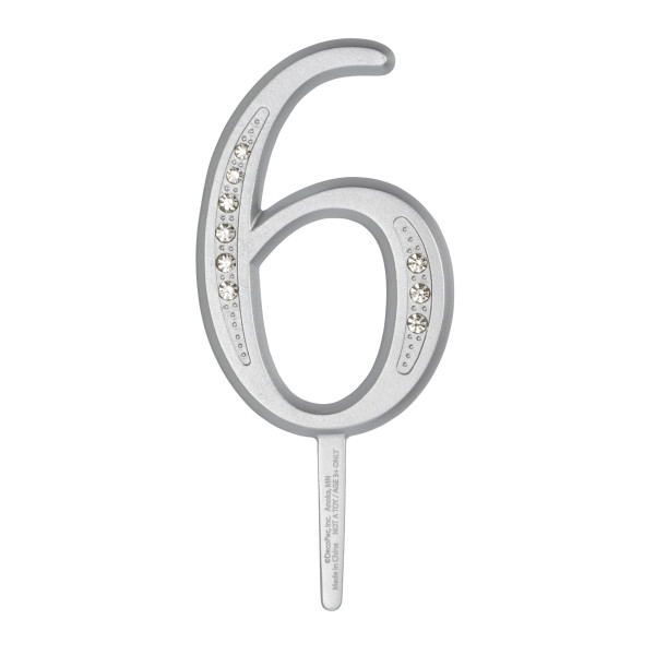 3.5" 6 Diamond Number Monogram