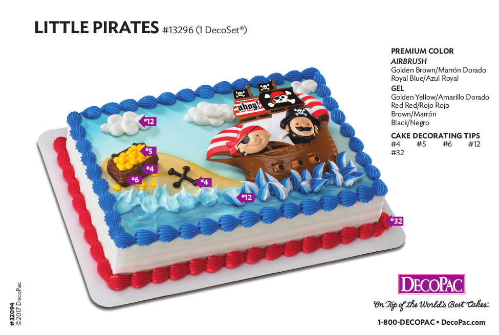 Little Pirates Cake Decorating Instruction Card DecoPac Little Pirates Cake Decorating Instruction Card DecoPac