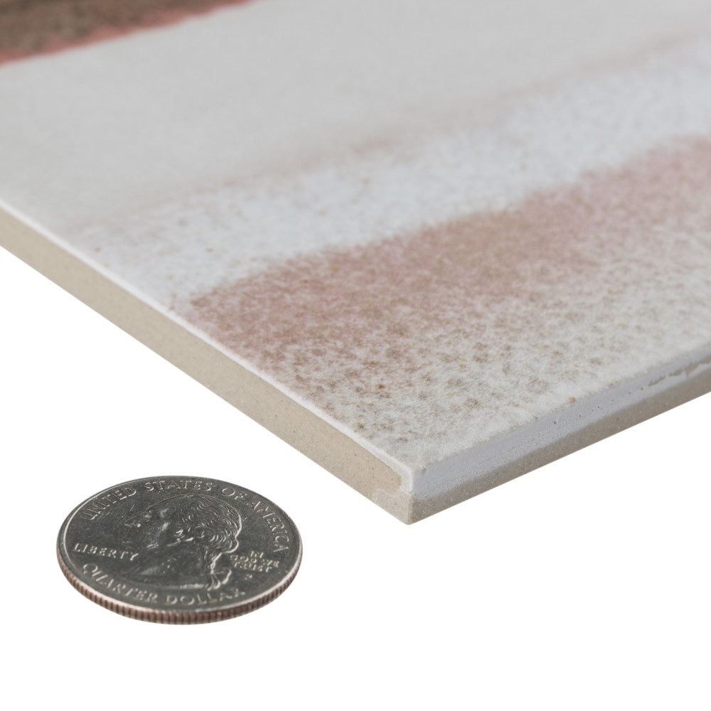 Matter Canvas Bone Red 6 in. x 6 in. Porcelain Floor and Wall Tile