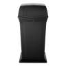 Rubbermaid Commercial, Ranger, 45 gal, Resin, Black, Square, Receptacle