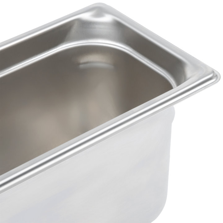Fourth-size 6-inch-deep Super Pan 3® stainless steel steam table pan