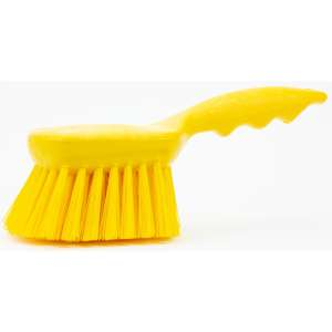 Carlisle, Sparta, 3in, Color Coded Floater Scrub Brush, 8in Handle, Polypropylene Bristles, Yellow