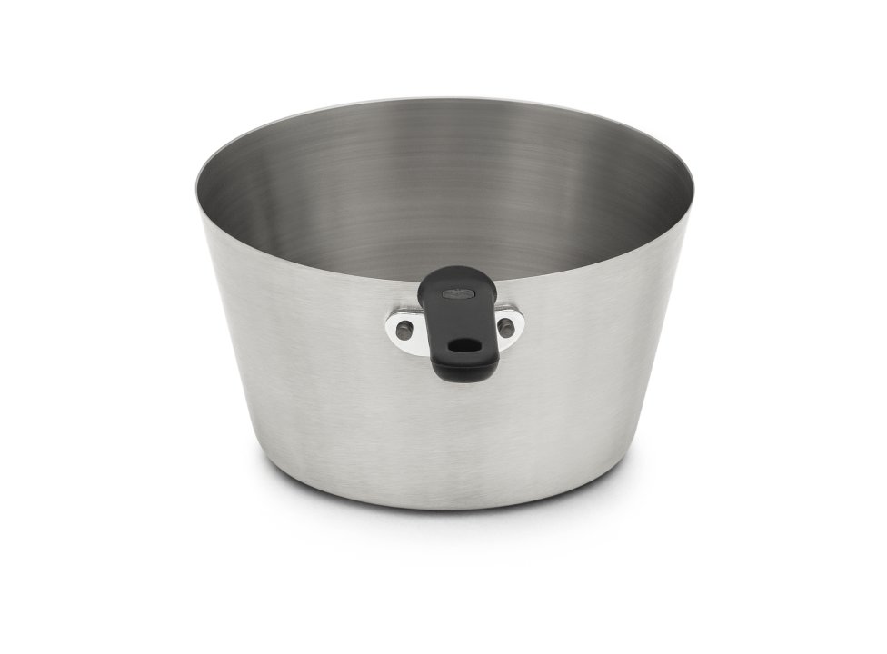 2-quart heavy-duty stainless steel tapered saucepan and silicone handle