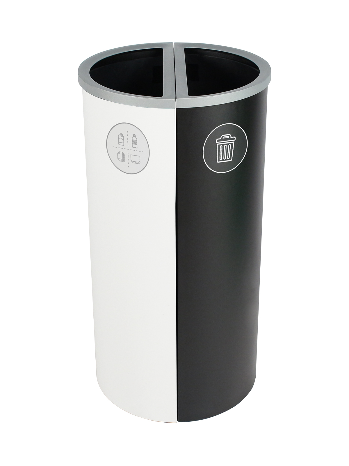 SPECTRUM – Double – Kit – Mixed Recyclables-Waste – Full – White-Black