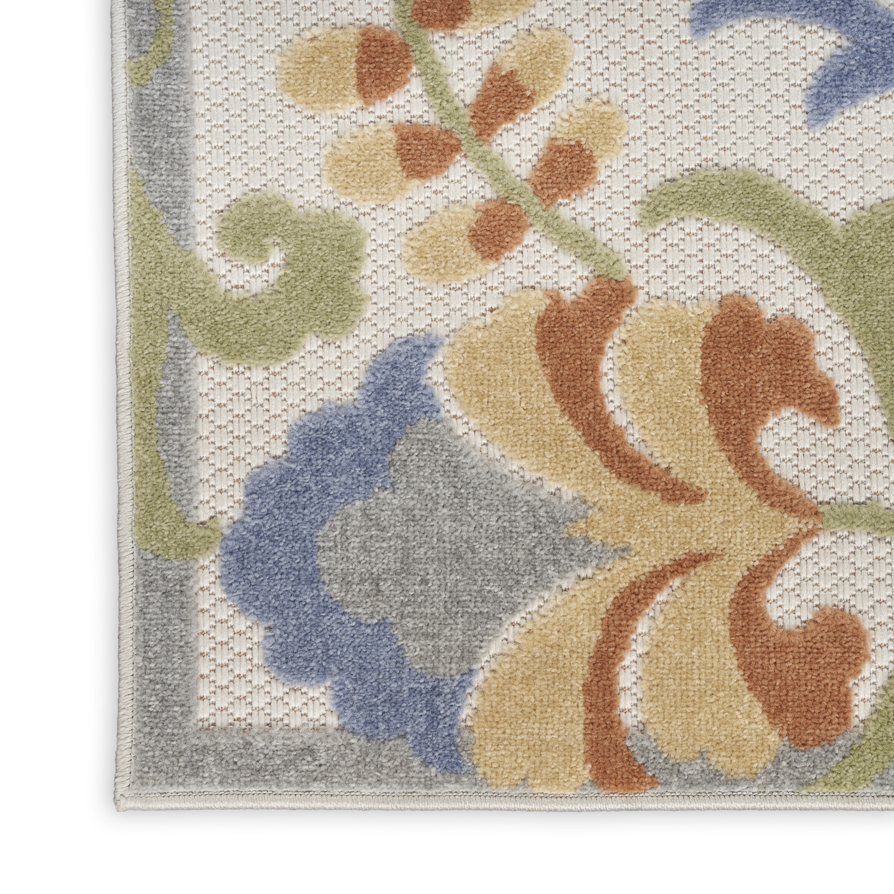 Nourison Aloha 6' x 9' Ivory Blue Outdoor Rug