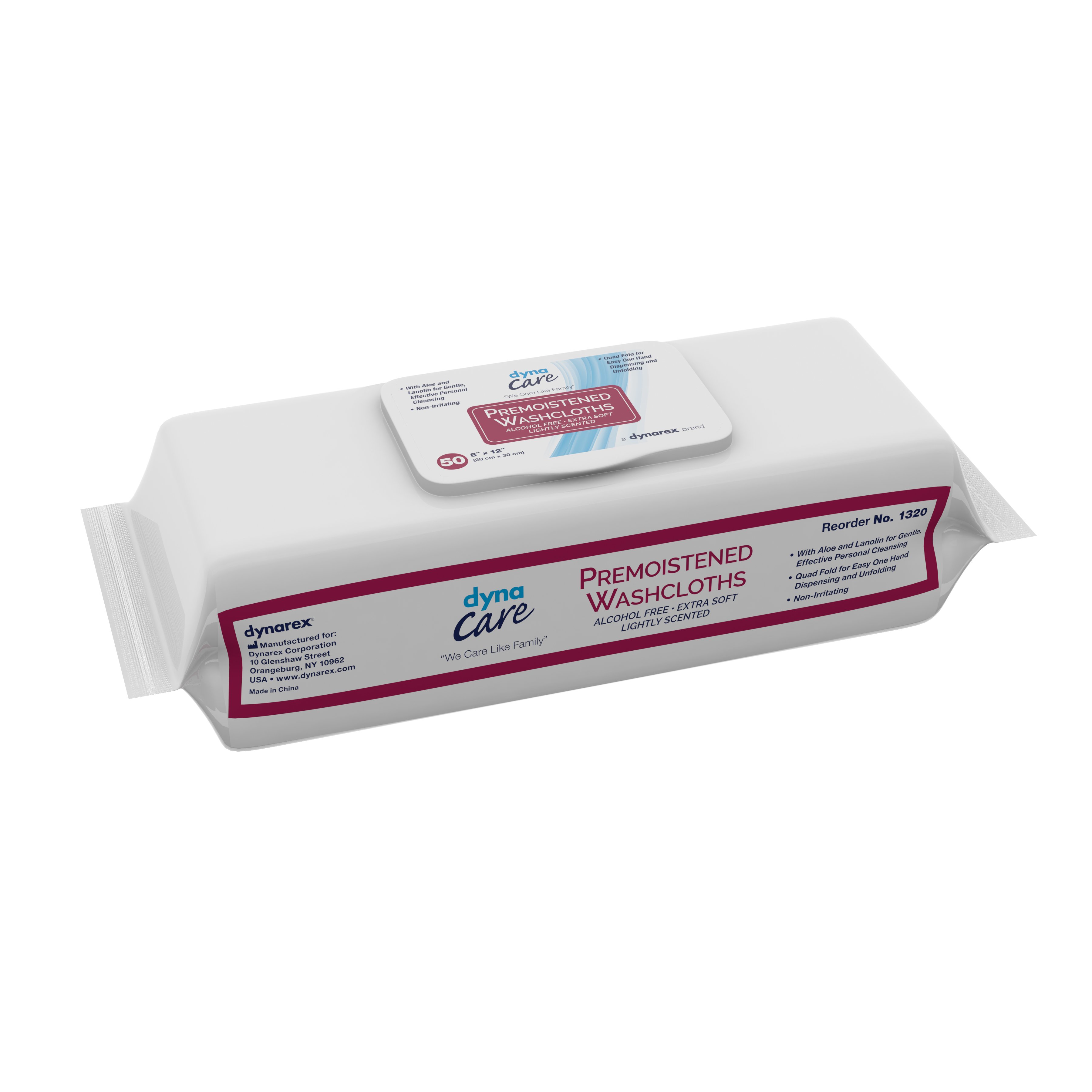 Dynarex Personal Wipe DynaCare Soft Pack Aloe / Lanolin Scented MK DYN-1320