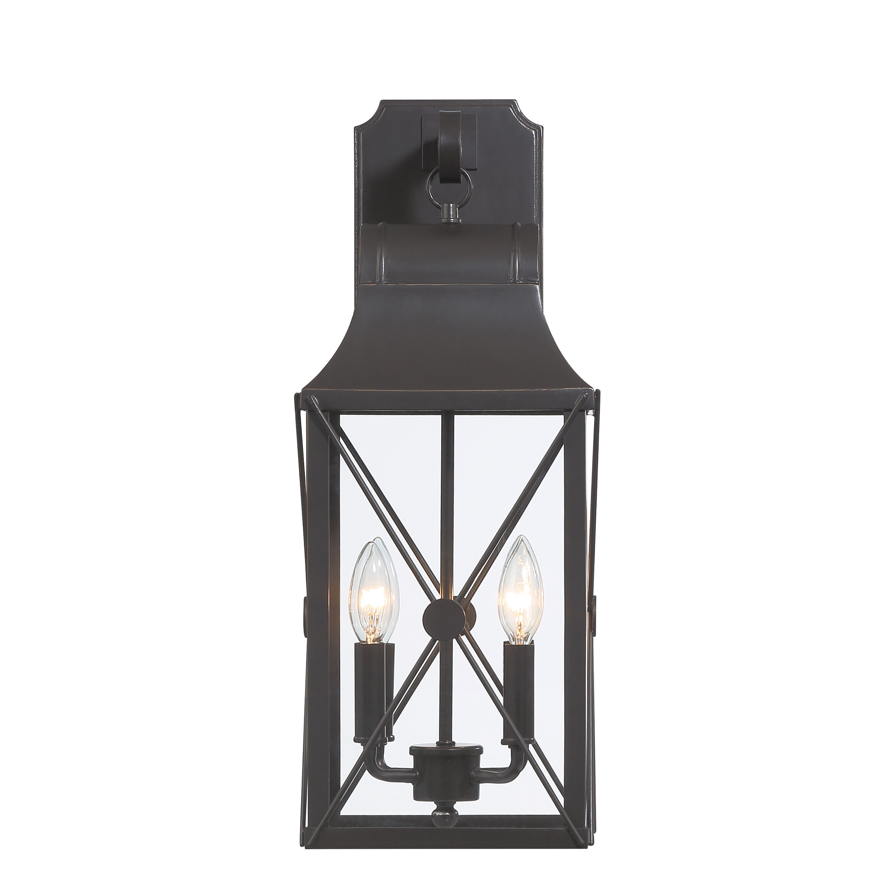 4 Light Outdoor Wall Mount in Oil Rubbed Bronze with Gold Highlights Finish and Clear Glass - alternate view