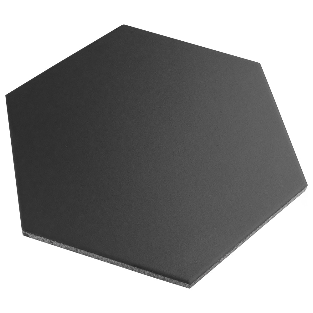 Apini Hex Matte Black 9-1/8 in. x 10-1/2 in. Porcelain Floor and Wall Tile