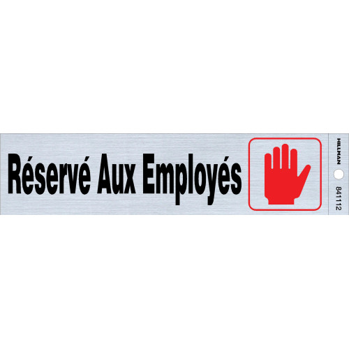 French Adhesive Employees Only Sign, 2