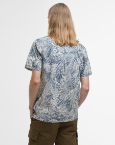 Falmouth Printed Regular Short-Sleeved Shirt Oatmeal