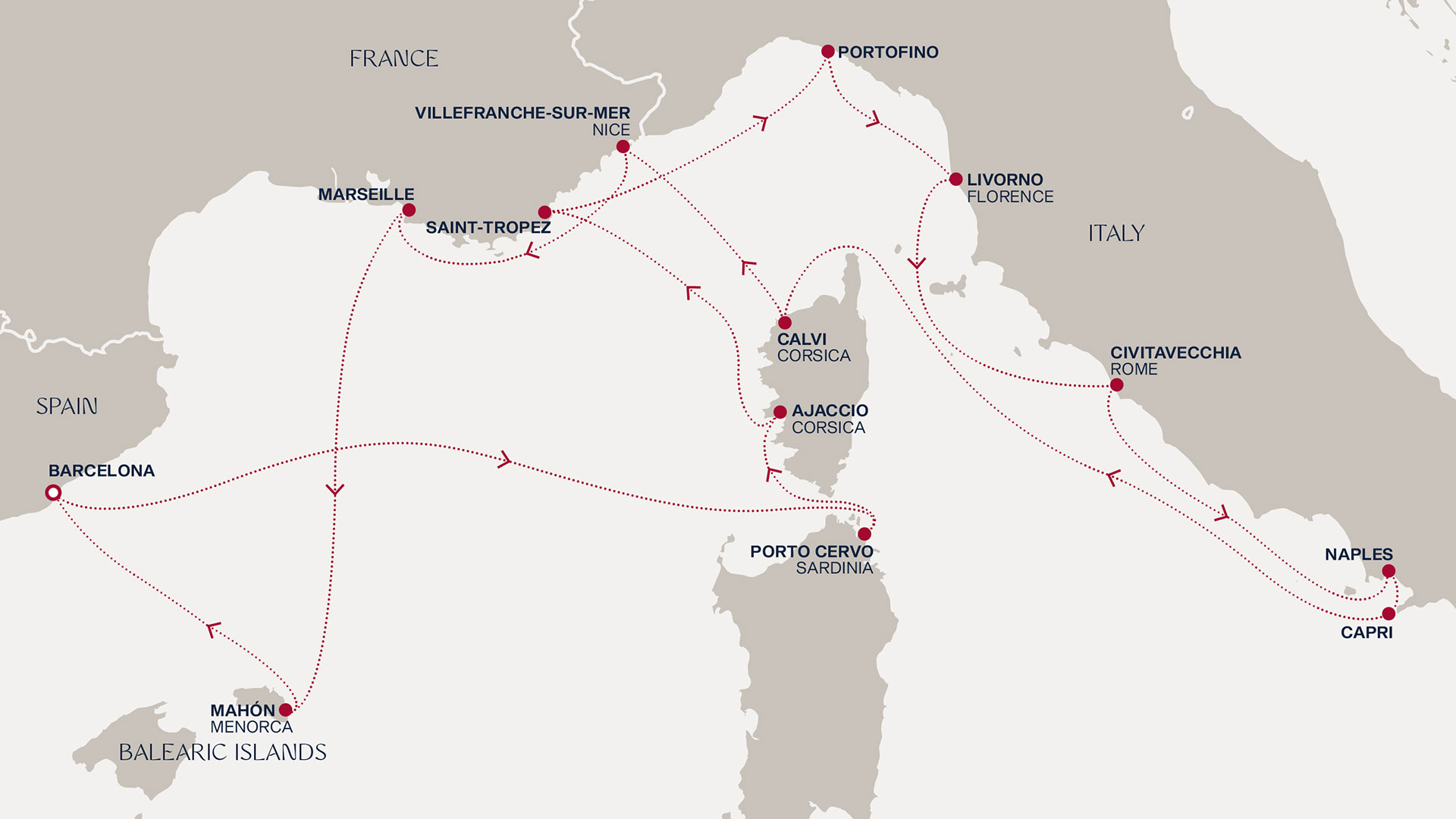 Itinerary map