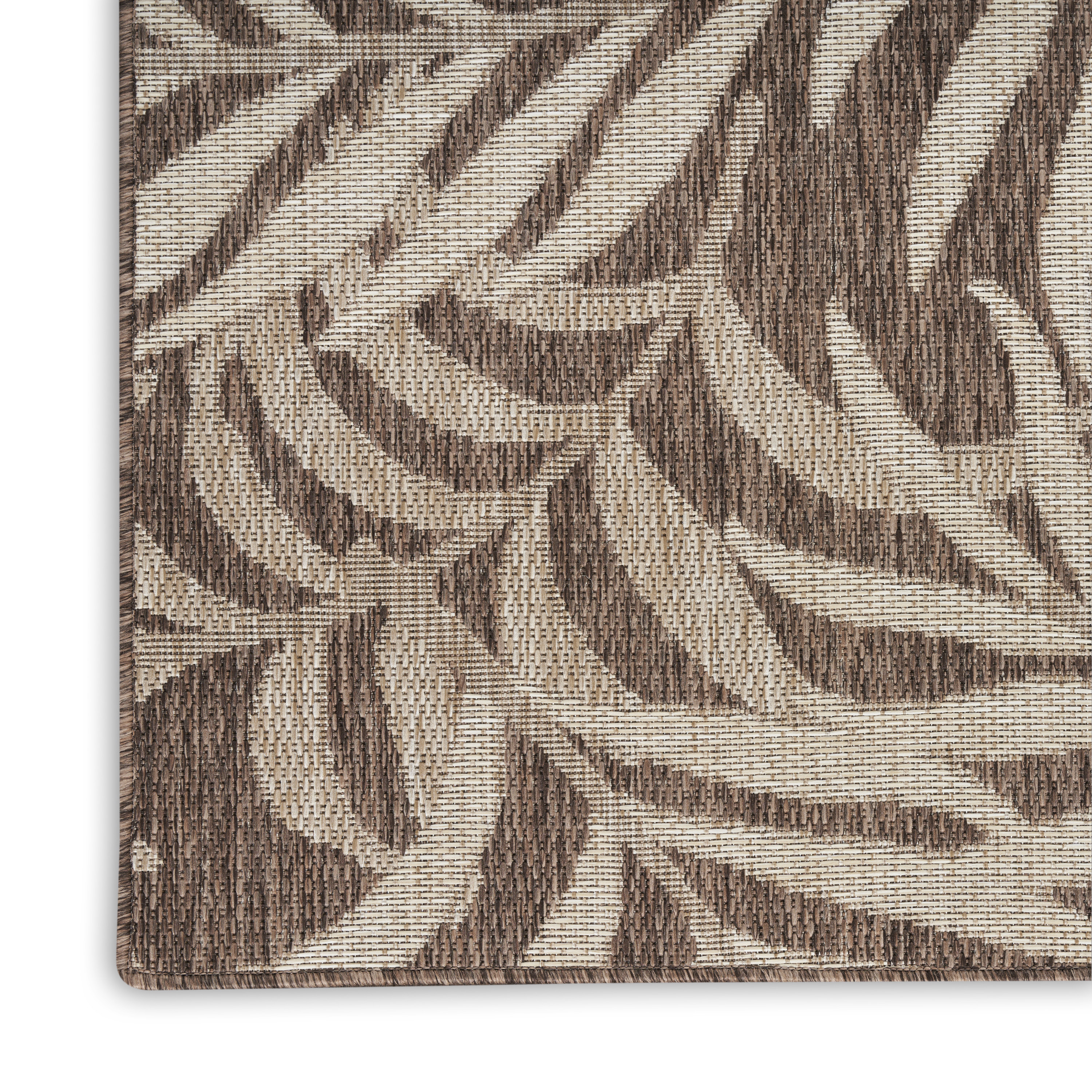 Nourison Garden Oasis 6' x 9' Mocha Tropical Rug