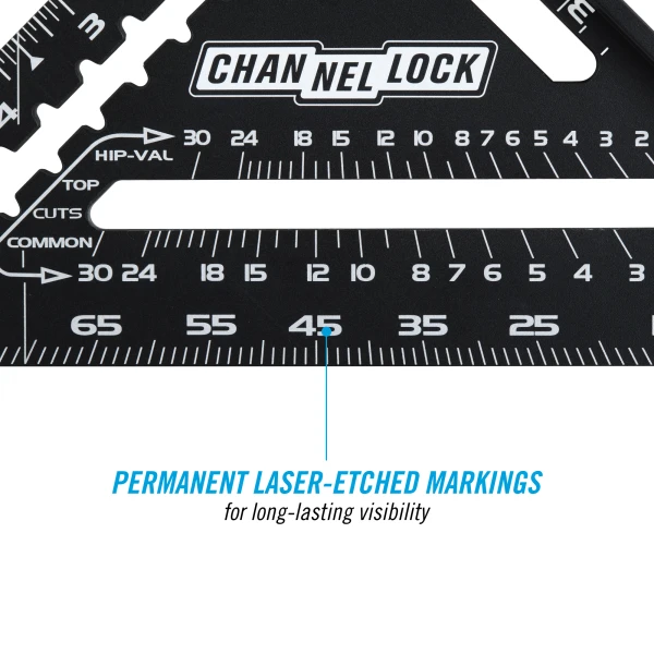 8100-007RS 7-inch Laser-Etched Aluminum Extruded Rafter Square