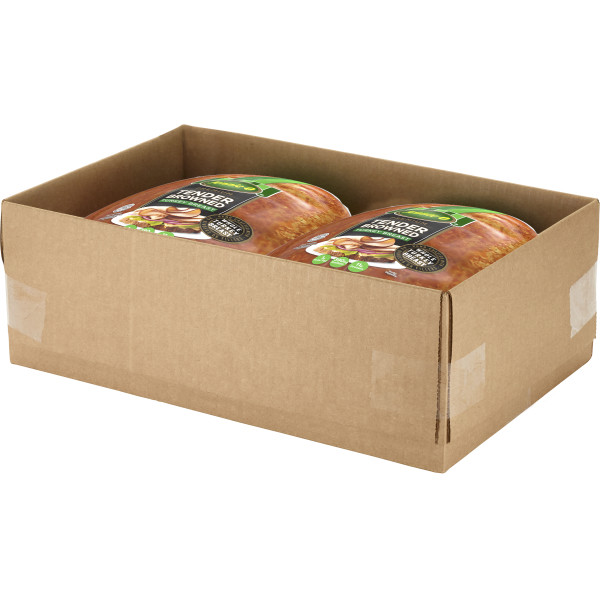 JENNIE-O(r) Premium Tender Browned Turkey Breast Bowl, 2 pc . C1RM - Front Right Open Case (Hi Res)