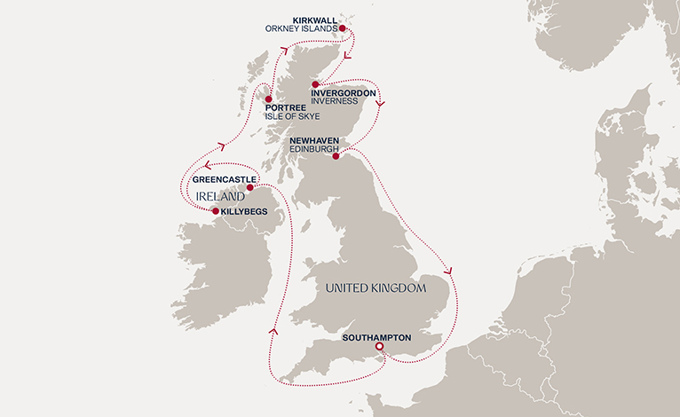 Itinerary map