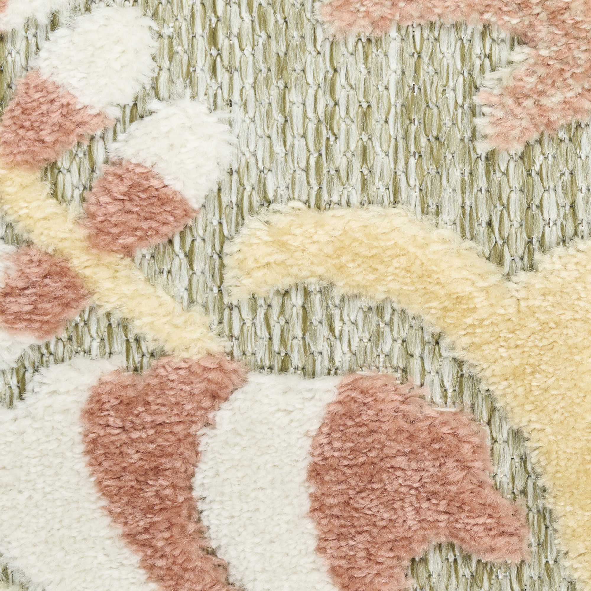 Nourison Aloha 3'6" x 5'6" Sage Rose Farmhouse Rug