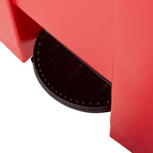 Rubbermaid Commercial, Legacy, 18 gal, Plastic, Red, Rectangle, Receptacle