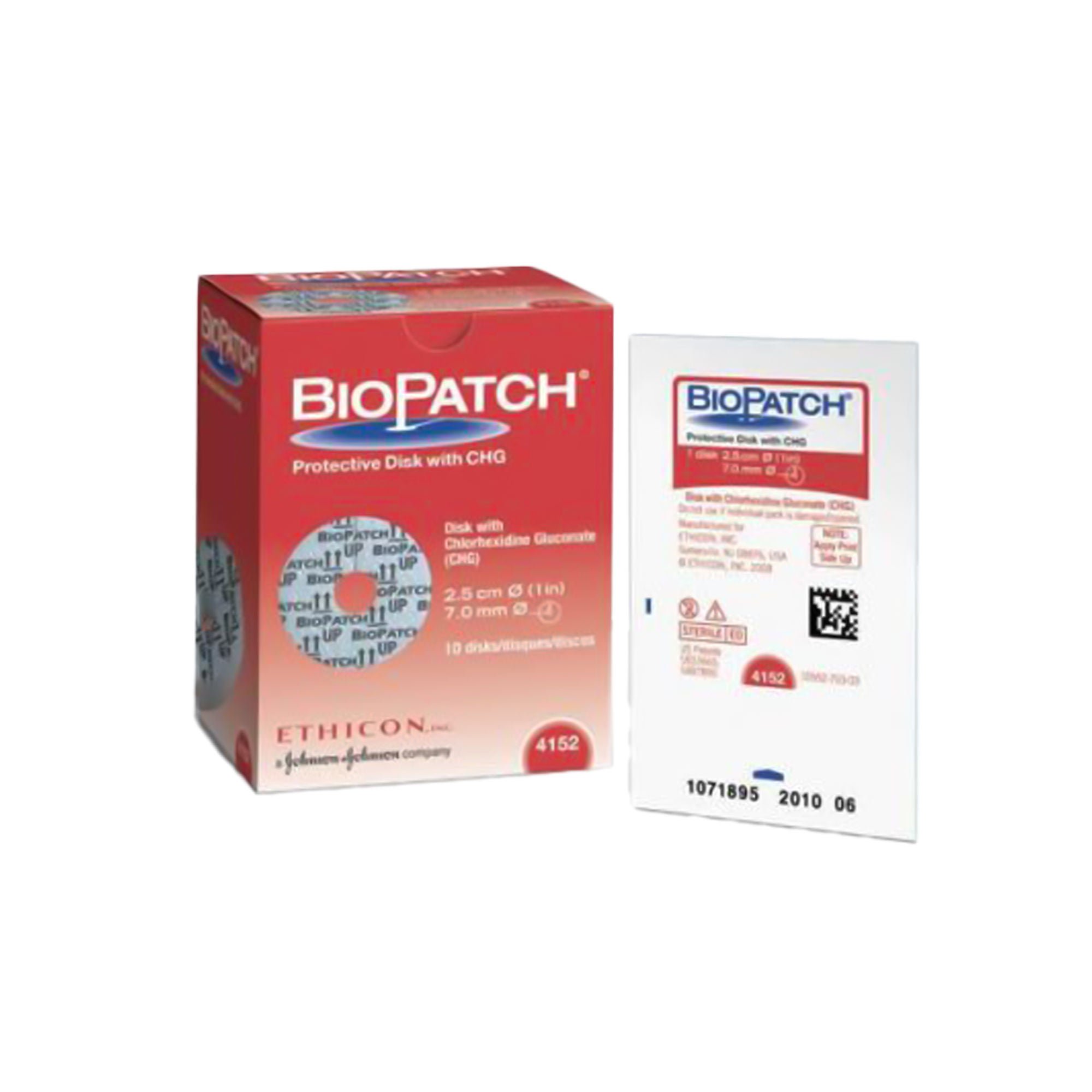 Biopatch® IV Dressing, 1 Inch Disk with 7-mm Center Hole
