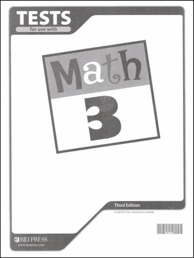 BJU Press Math 3 Testpack 3rd Edition
