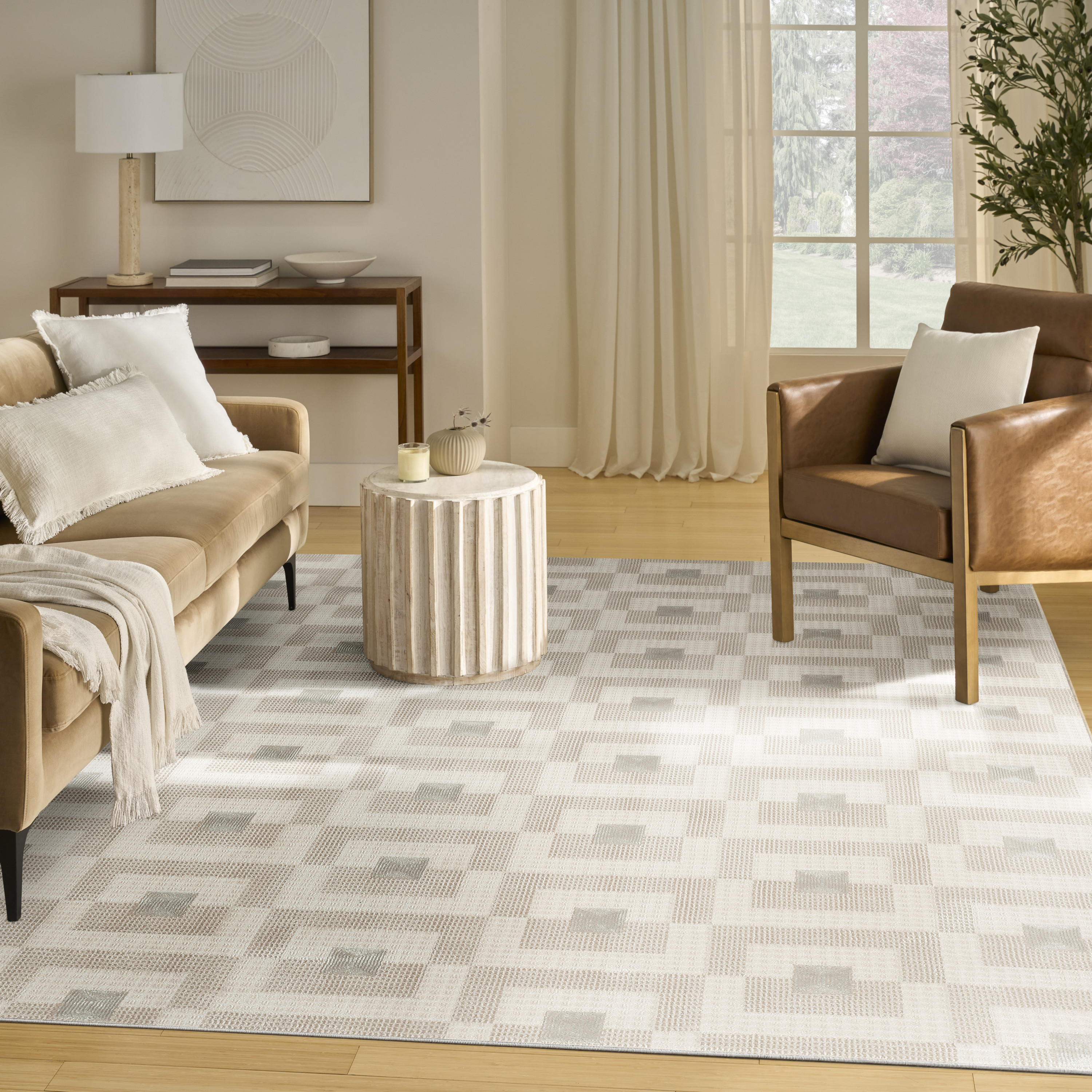 Nourison Nordic 8' x 10' Ivory Beige Modern Indoor Rug