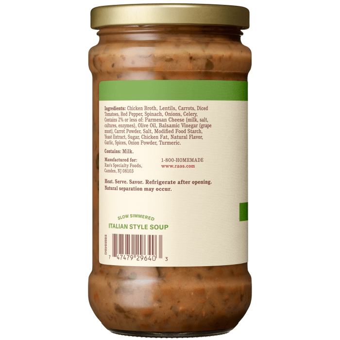 Italian-Style Lentil Soup, 15.5 oz - Left Image