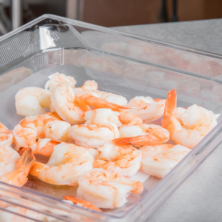 Half-size 2 ½-inch-deep Super Pan® clear low-temperature plastic pan