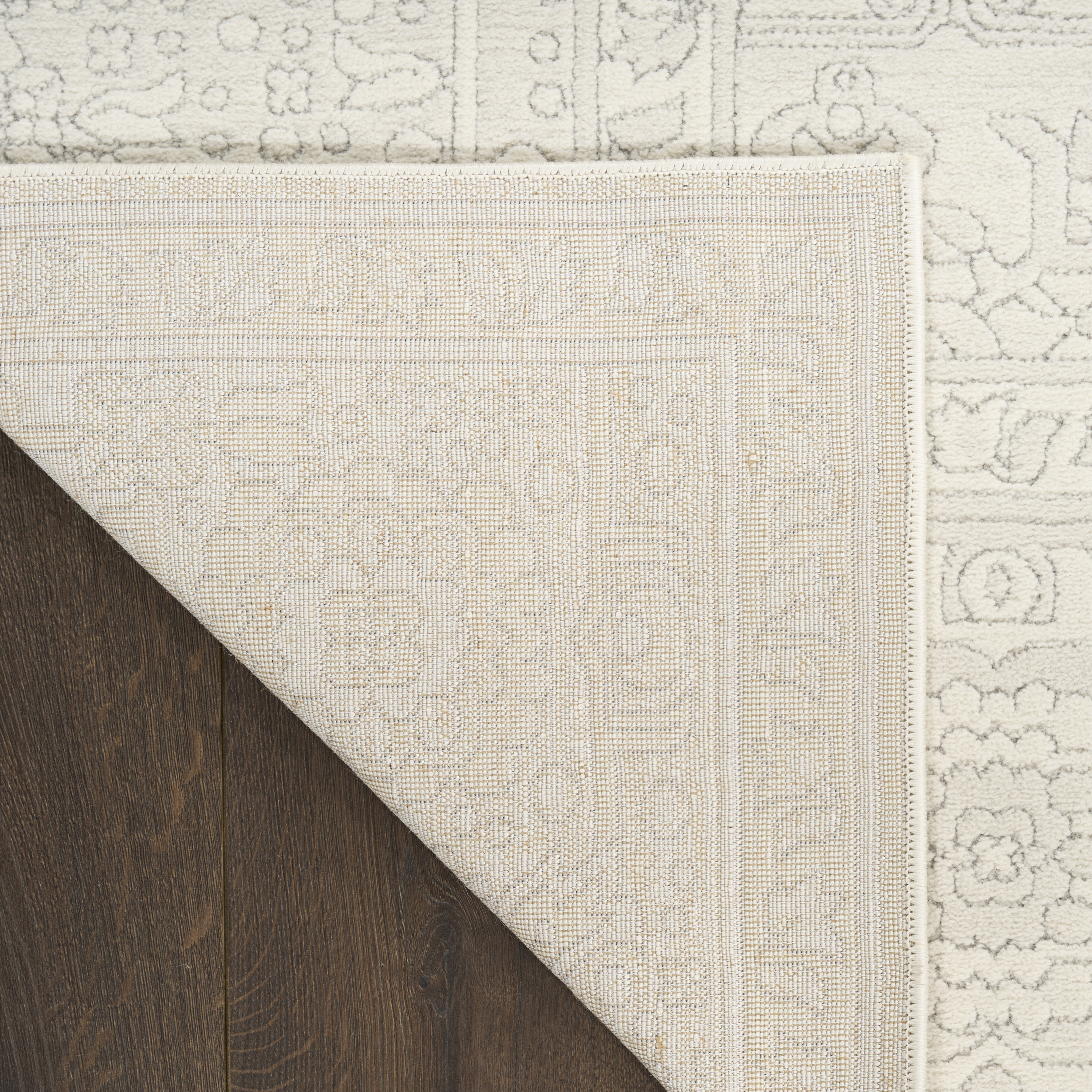 Nourison Grace 7'10" x 9'10" Ivory Light Grey Vintage Indoor Rug