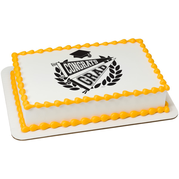 Congrats Grad Pennants PhotoCake® Edible Image®