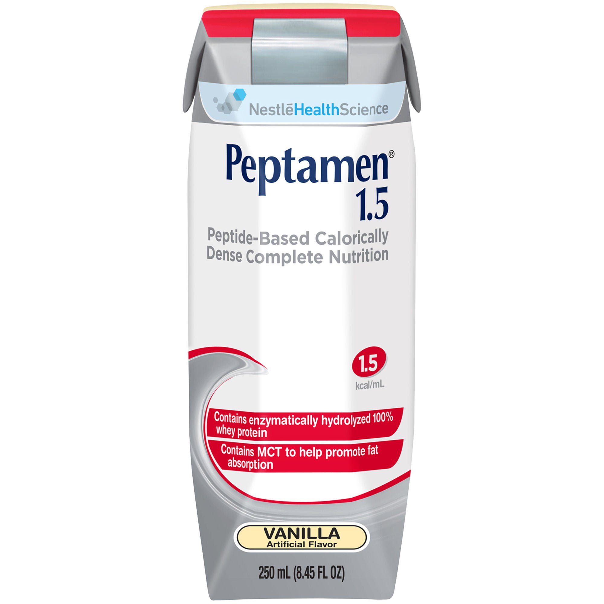 Peptamen® 1.5 Vanilla Peptide-Based Calorically Dense Complete Nutrition, 250 mL