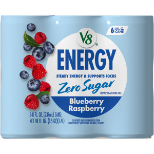 V8 Energy® Zero Sugar Blueberry Raspberry, 8 fl. oz. Can (24 Pack)
