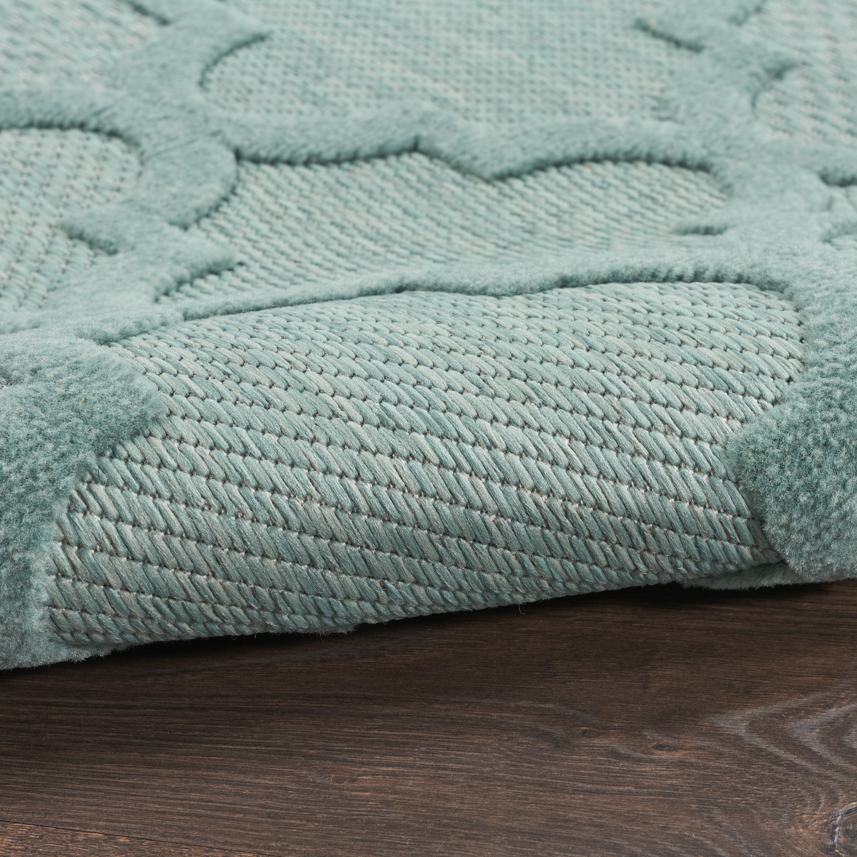 Nourison Easy Care 7' x 10' Aqua Teal Modern Rug