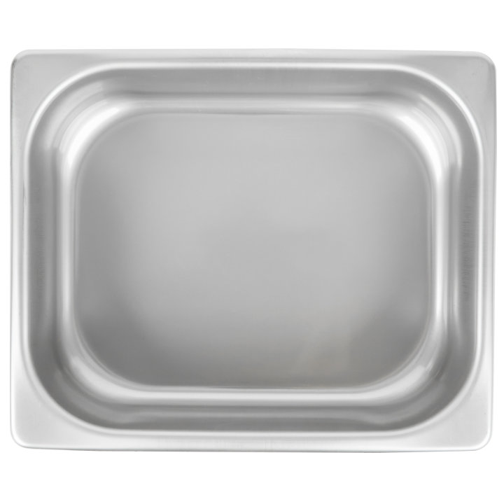 Half-size 2 ½-inch-deep stainless steel deli pan