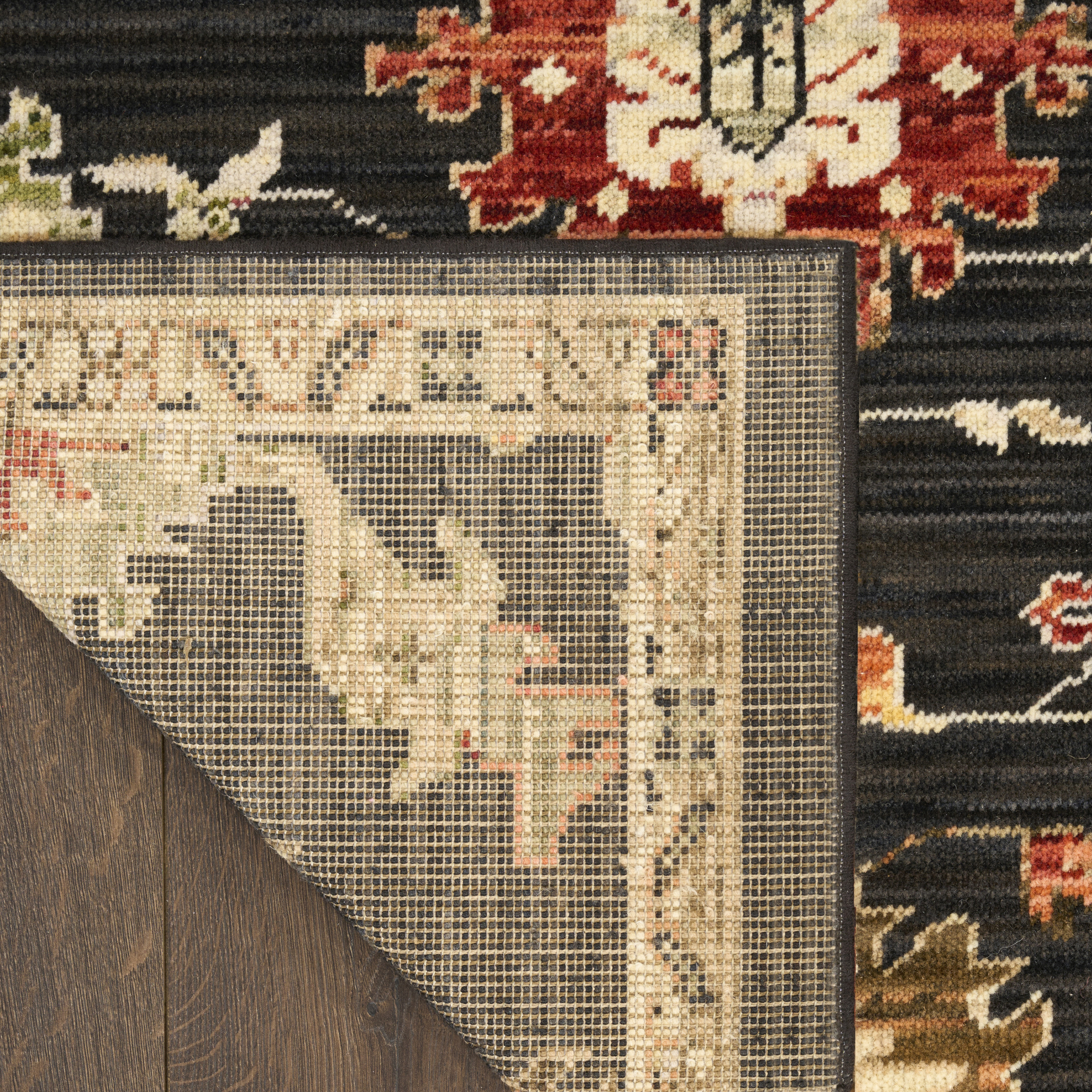 Nourison Antique Bloom 2' x 3' Black Vintage Indoor Rug