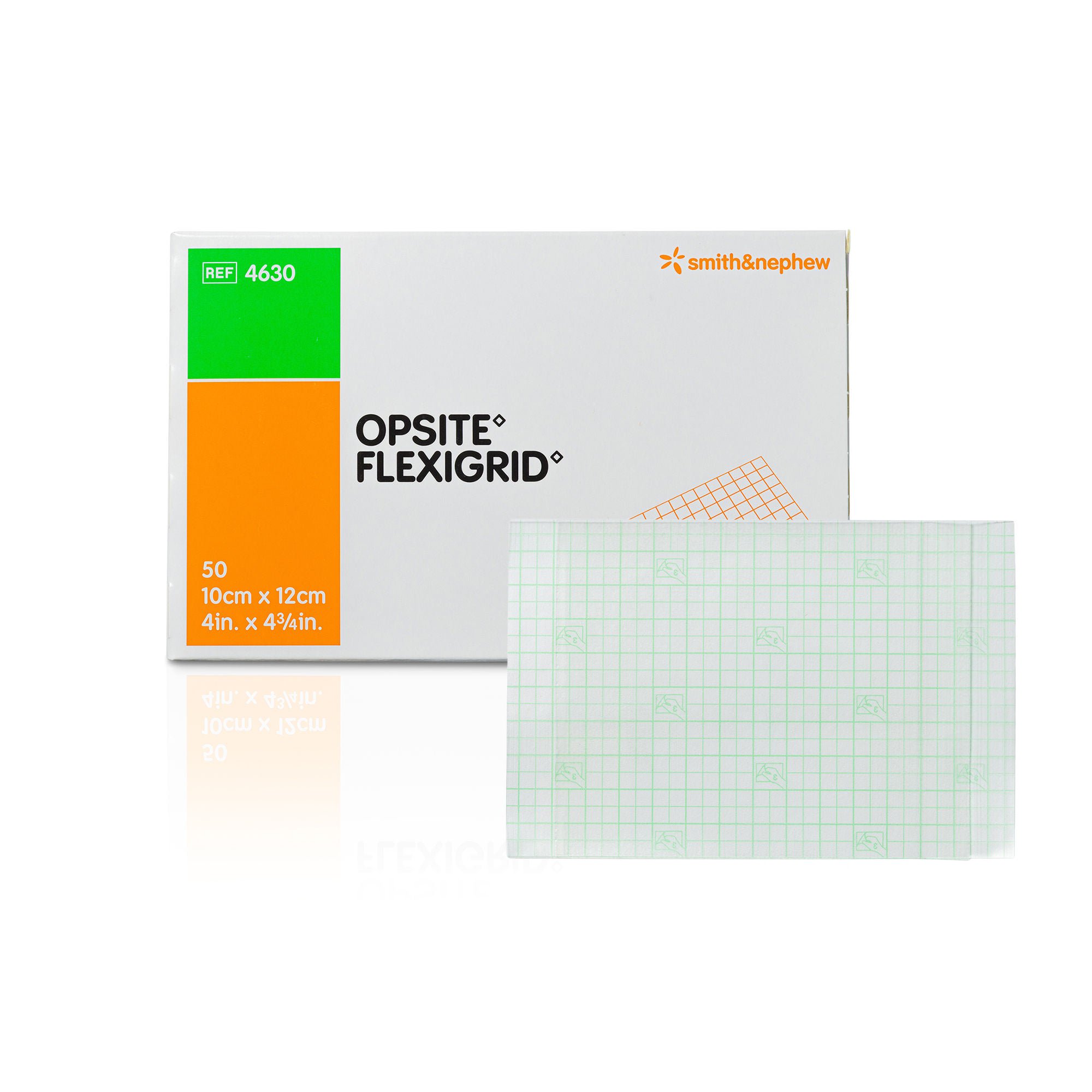OpSite Flexigrid Transparent Film Dressing, 4 x 4¾ Inch