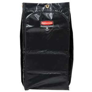 Rubbermaid Commercial, 34 Gal Executive Vinyl Bag for High Capacity Janitorial Cleaning Carts, Black