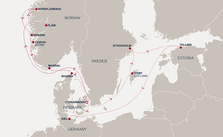 Itinerary map