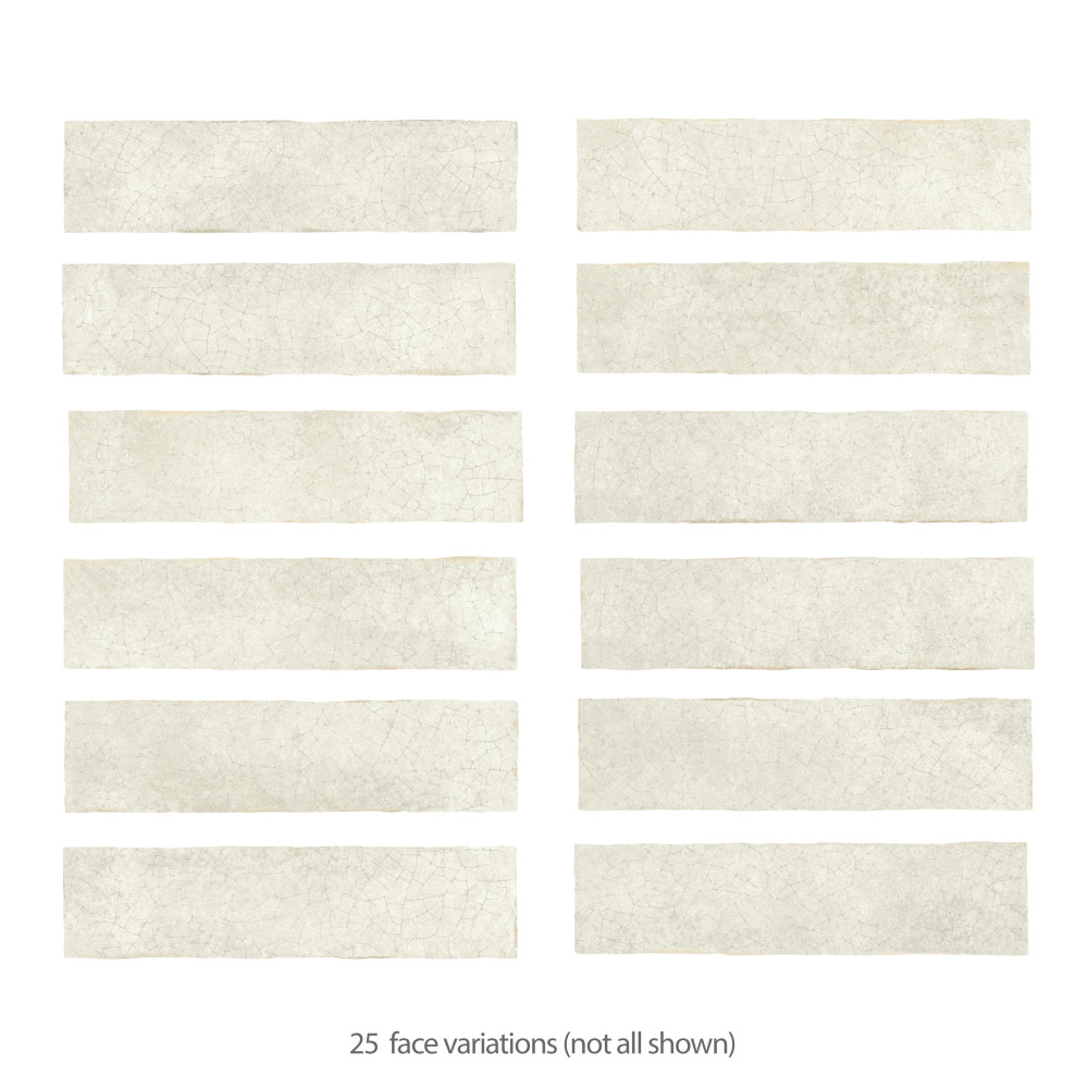 Crackle Cream 2-7/8 in. x 11-7/8 in. Ceramic Wall Tile