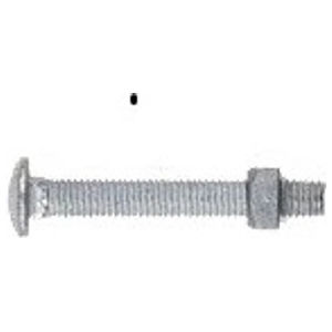 Carriage Bolt, Stainless Steel, 4-1/2 in. L, 3/8 in. Thread Size