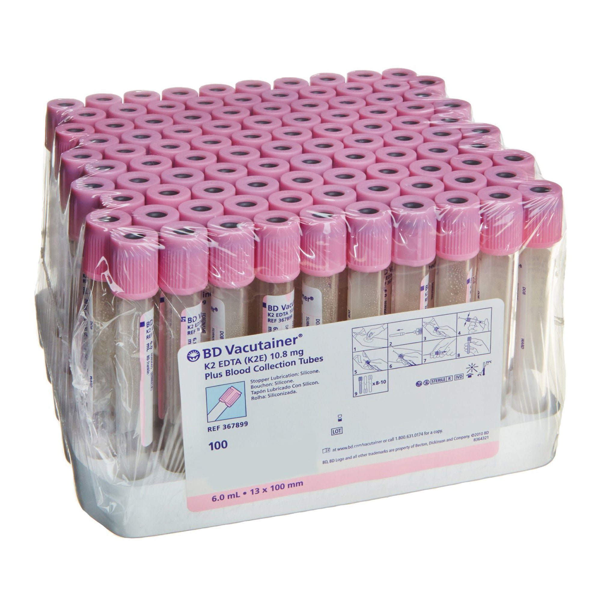 BD Vacutainer® Venous Blood Collection Tube, 6 mL, 13 x 100 mm