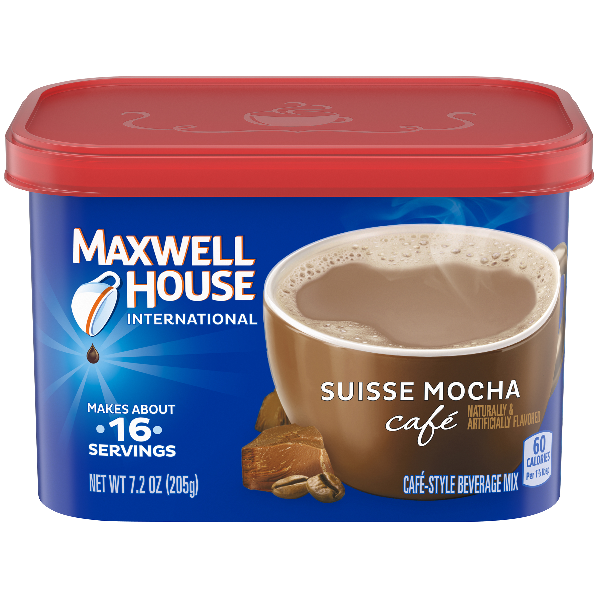 Maxwell House International Suisse Mocha Coffee 7.2 oz Canister - Kraft ...