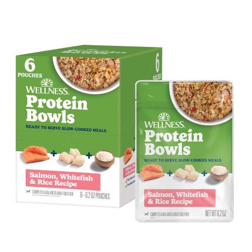 Wellness Protein Bowls Salmon, Whitefish & Rice Front packaging