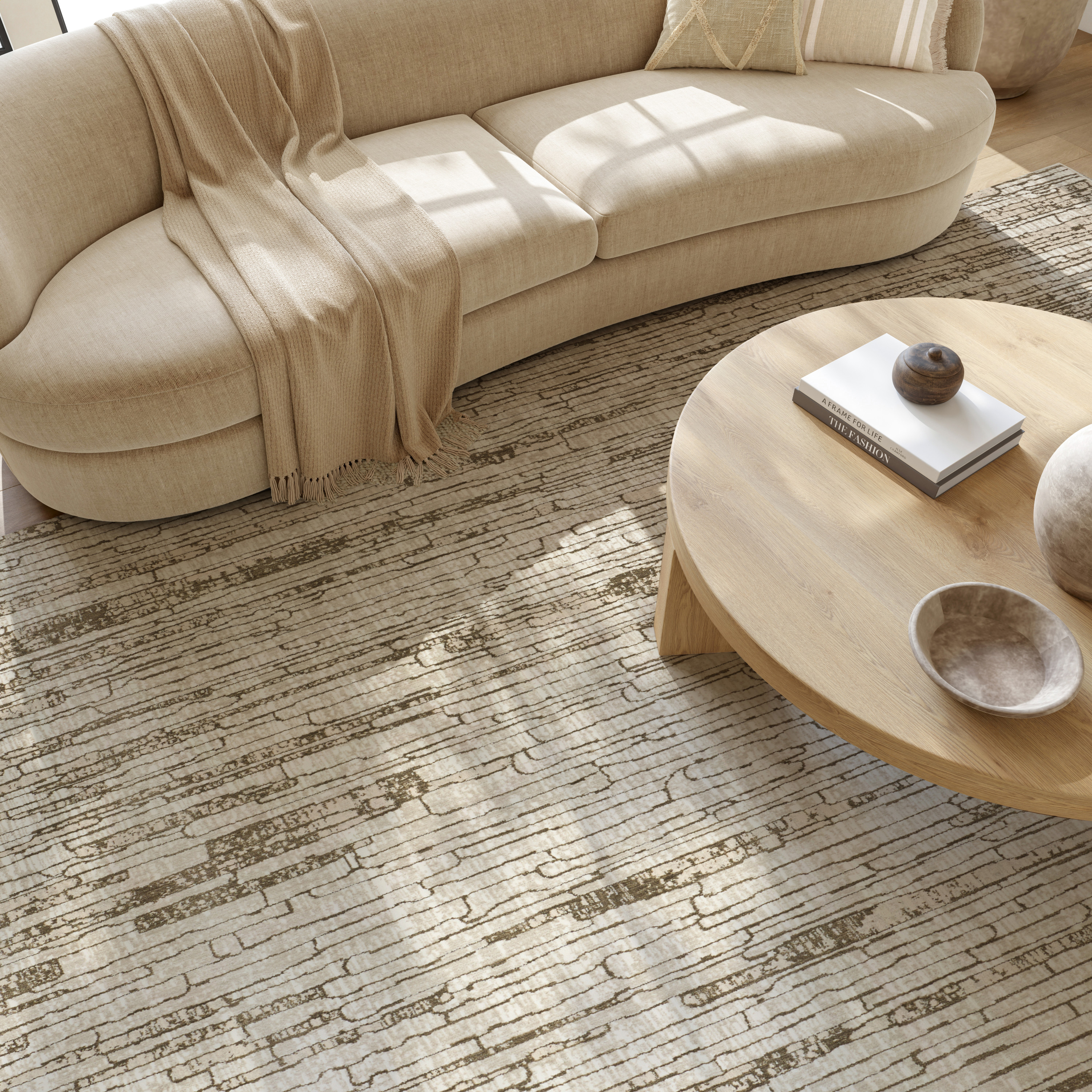 Nourison Soft Structure 5'3" x 7'3" Mocha Modern Indoor Rug