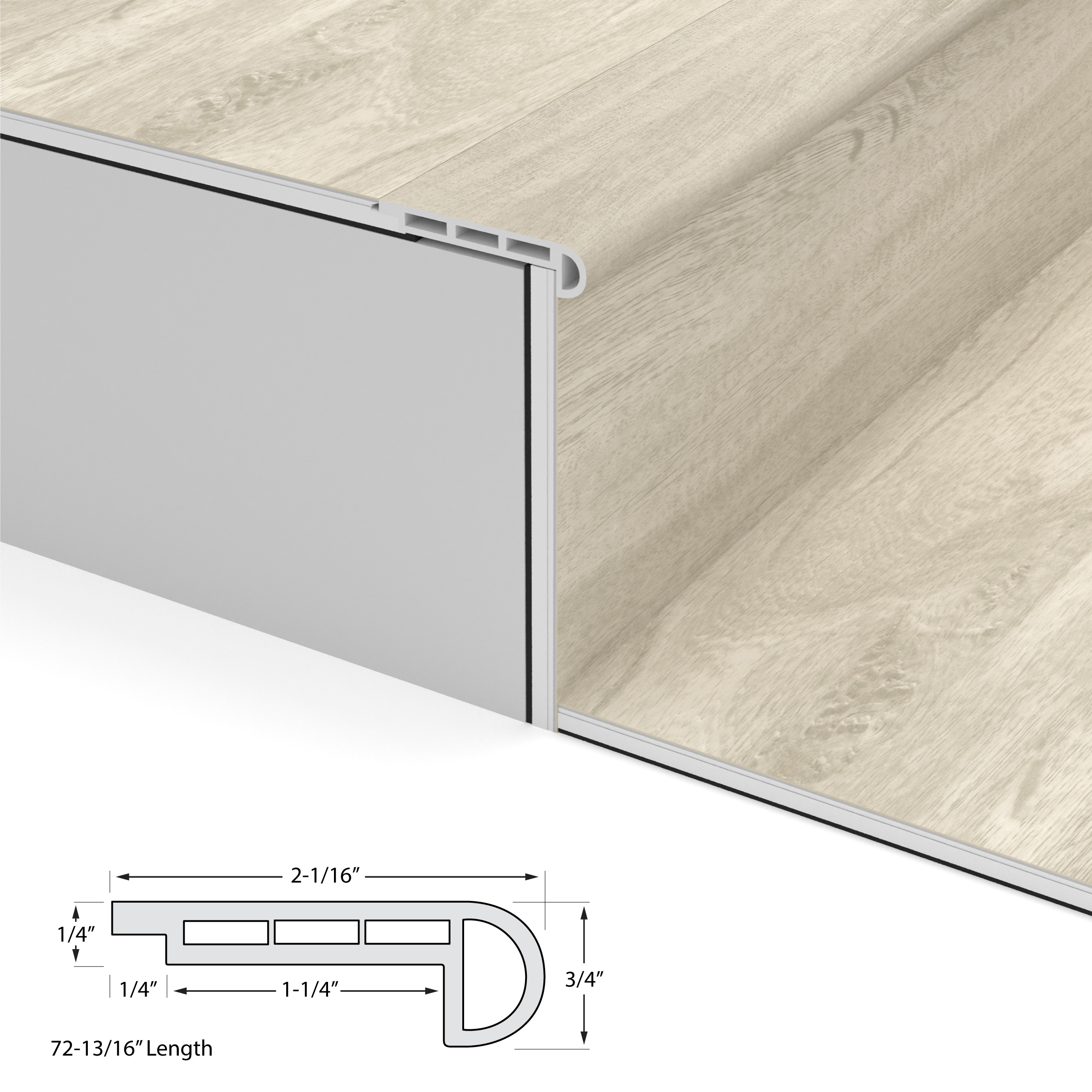 Bayside View Cali Vinyl Stair Nosing Flush view 4